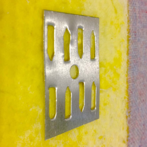 Galvanized Steel 8-Pin-Aufprallclips für Faserglasakustikplatten Traverse Nail Platte