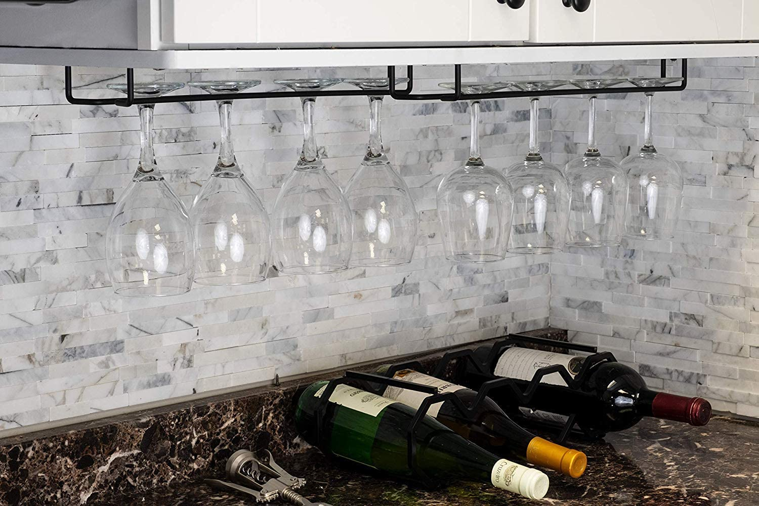 Weinglasgestell unter Schreiner Stemware Rack Aufhänger Rackdrahthalter Lageraufhänger