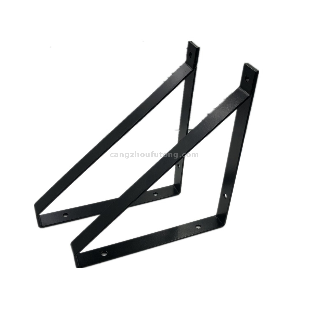 Schwere eiserne rustikale schwimmende Regale Stativ-Dreieck-Wand-montierter Regalhalterung